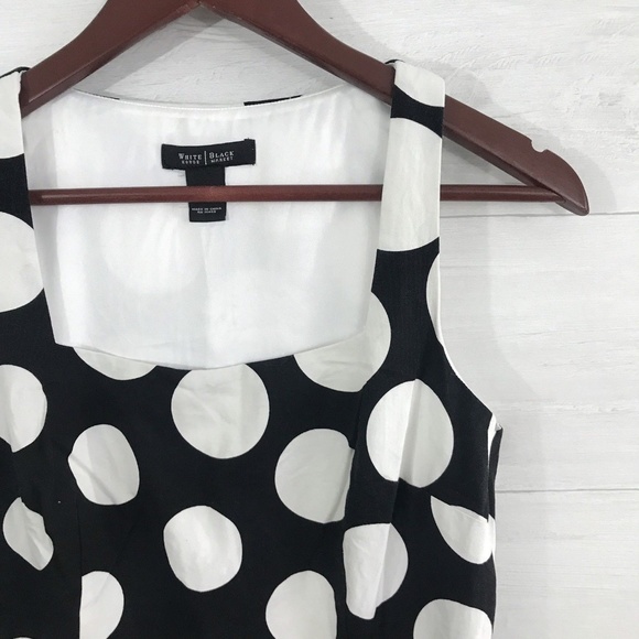 WHBM Black White Polka Dot Sheath Dress - Picture 2 of 7